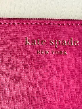 Kate Spade New York Pink Zip Pouch Pencil Case Cosmetic Bag